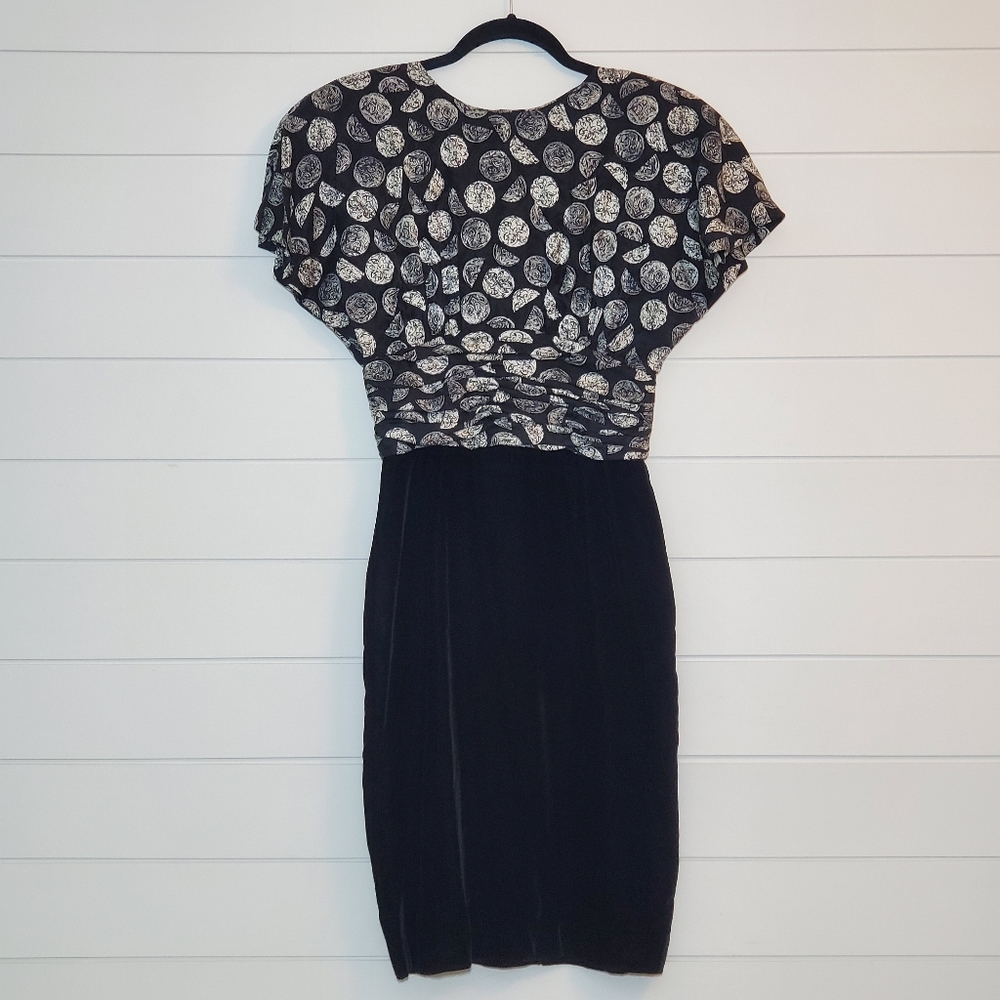 Silk Studio Two-Tone Pattern 100% Silk‎ Dress . Size: 8.